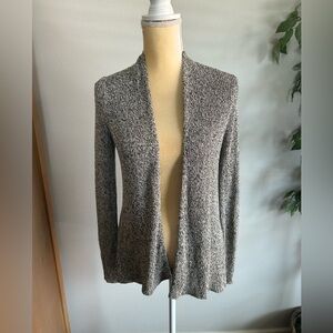 NEW Eileen Fisher Linen Wool Blend Open-Front Marled Knit Cardigan Sweater Sz PP